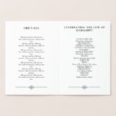 Carte Dorée Gold Foil Celebration of Life Funeral Program (Intérieur)