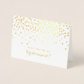 Carte Dorée | Gold Foil Confetti (Devant)