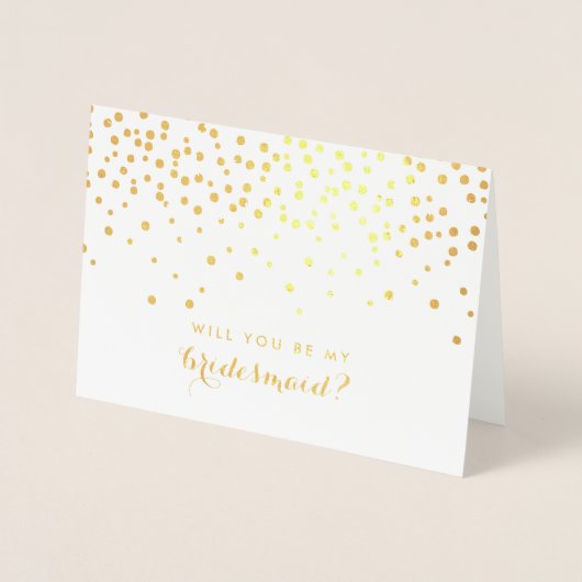 Carte Dorée  | Gold Foil Confetti (Devant)