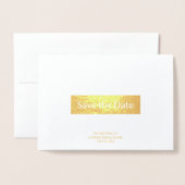 Carte Dorée Gold Foil Dolphin Wedding Enregistrer la date (Devant avec enveloppe)