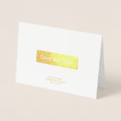 Carte Dorée Gold Foil Dolphin Wedding Enregistrer la date (Devant)