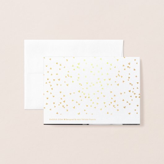 Carte Dorée Gold Foil Envoi d'amour Calligraphie Saint-Valenti (Derrière avec enveloppe)