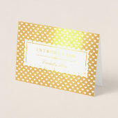 Carte Dorée Gold Foil Hearts Présentation de la photo bébé (Devant)