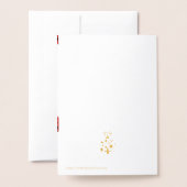 Carte Dorée Gold Foil Ladybug Anniversaire (Derrière avec enveloppe)