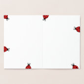 Carte Dorée Gold Foil Ladybug Anniversaire (Intérieur)