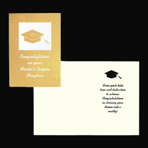 Carte Dorée Gold Foil Master's Graduation Card