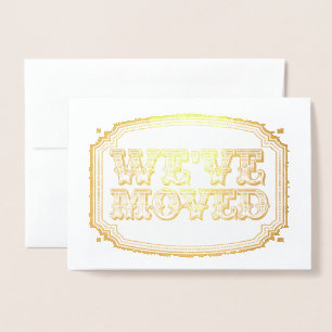 Carte Dorée Gold Foil Nouvelle adresse Moving House Home