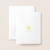 Carte Dorée Gold Foil Stripes Graduation Merci photo (Derrière avec enveloppe)