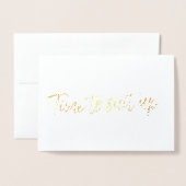 Carte Dorée Gold Foil Time To Adapted Best Man Request (Devant avec enveloppe)