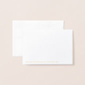 Carte Dorée Gold Heart Je t'aime (Derrière avec enveloppe)