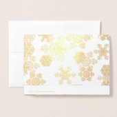 Carte Dorée Gold Joyeux Noël et Bonne Année Photo (Derrière avec enveloppe)