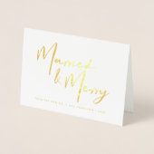 Carte Dorée Gold Marié & Joyeux Merci de Noël Mariage F (Devant)