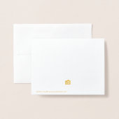 Carte Dorée Gold Metallful Company Thanksgiving (Derrière avec enveloppe)