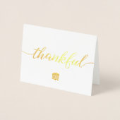 Carte Dorée Gold Metallful Company Thanksgiving (Devant)
