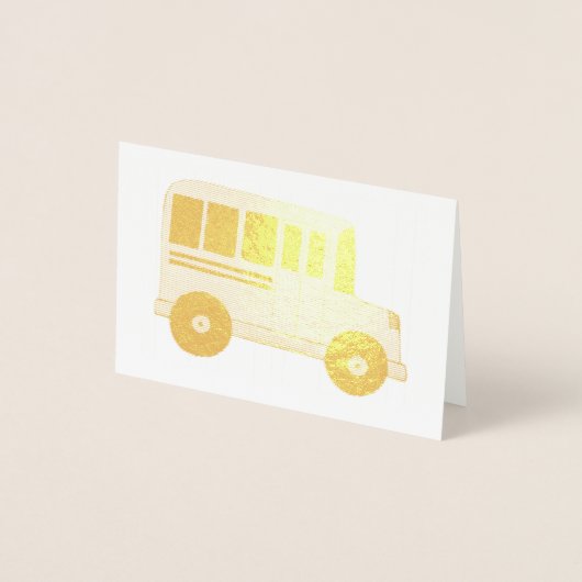 Carte Dorée Gold School Bus Driver Enseignant (Devant)