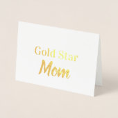 Carte Dorée Gold Star Maman Joyeux Fête des Mères Or (Devant)