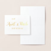 Carte Dorée Gold To My Tante and Uncle on My Wedding Day Card (Affichage)