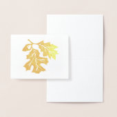 Carte Dorée Golden Oak Feuilles et Acorn Foil Card (Affichage)