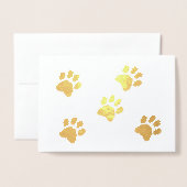 Carte Dorée Golden Paws (Devant avec enveloppe)