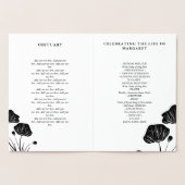 Carte Dorée Golden Poppies Celebration of Life Funeral Program (Intérieur)