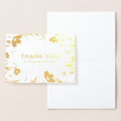 Carte Dorée Golden Retro Poppies Bridesmaid Merci (Affichage)