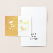 Carte Dorée Graduation Runner © Grad Merci Gold Foil Card (Affichage)