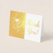 Carte Dorée Graduation Runner © Grad Merci Gold Foil Card (Devant)