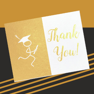 Carte Dorée Graduation Runner © Grad Merci Gold Foil Card