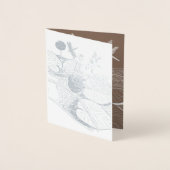 Carte Dorée Gravure de nénuphars (Devant)