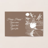 Carte Dorée Gravure de nénuphars (Intérieur)