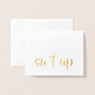 Carte Dorée Groomsman drôle ou la meilleure proposition