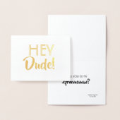 Carte Dorée Groomsman ou Best Man - Hey Dude (Affichage)