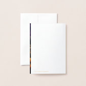 Carte Dorée Halloween Éffrayant Haunted Town Night (Derrière avec enveloppe)