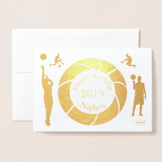 Carte Dorée HAMbWG - Basket-ball (Devant avec enveloppe)