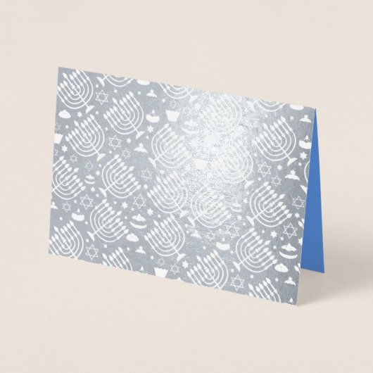 Carte Dorée Hanoukka Menorahs (Devant)