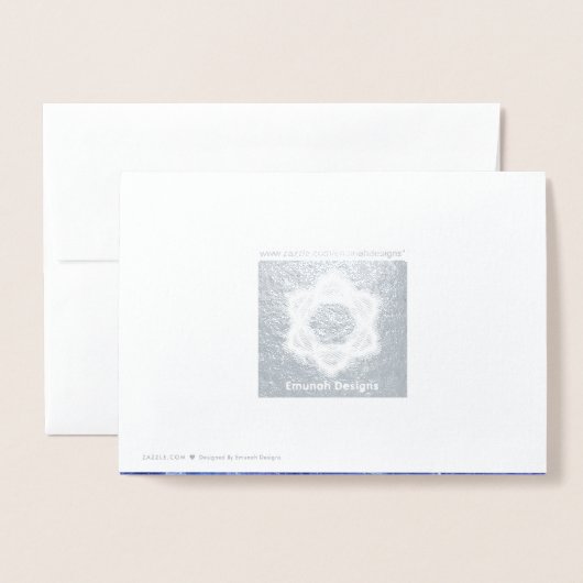 Carte Dorée Hanoukka Snowstorm Menorah (Derrière avec enveloppe)