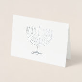 Carte Dorée Hanoukka Snowstorm Menorah (Devant)