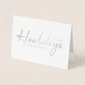 Carte Dorée Happest Howlidays | Mini-Noël photo chien (Devant)