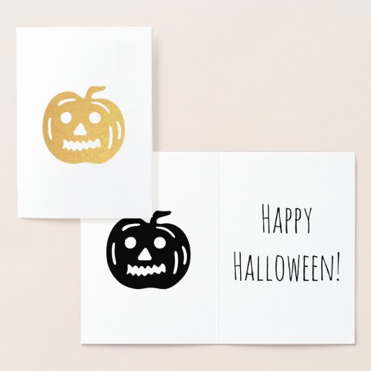Carte Dorée Happy Halloween (Affichage)