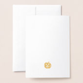 Carte Dorée Happy Halloween (Derrière avec enveloppe)