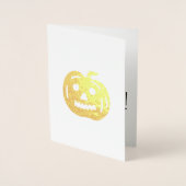 Carte Dorée Happy Halloween (Devant)