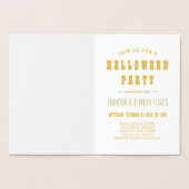 Carte Dorée Happy Halloween HiFi Skeleton (Intérieur)