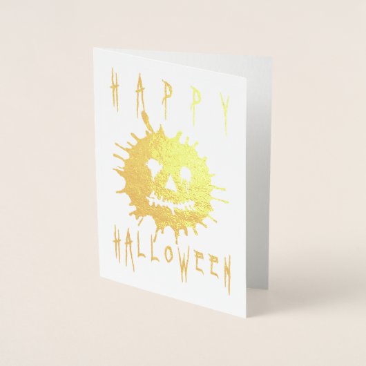 Carte Dorée Happy Halloween Splatolatern (Devant)