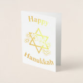 Carte Dorée Happy Hannukah (Devant)