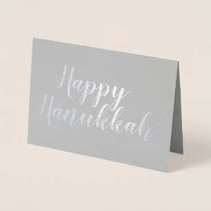 Carte Dorée Happy Hanoukka personnalisé typographie de script
