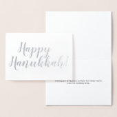 Carte Dorée Happy Hanoukka personnalisé typographie de script (Affichage)