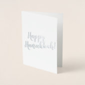 Carte Dorée Happy Hanoukka personnalisé typographie de script (Devant)