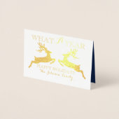 Carte Dorée Happy Holidays Photo Family Collage Couleur modifi (Devant)