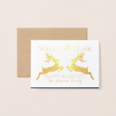 Carte Dorée Happy Holidays Photo Family Collage Couleur modifi (Devant avec enveloppe)