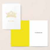 Carte Dorée Hauteur de couronne vintage (Affichage)